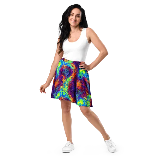 Luminous Havoc on a Skater Skirt
