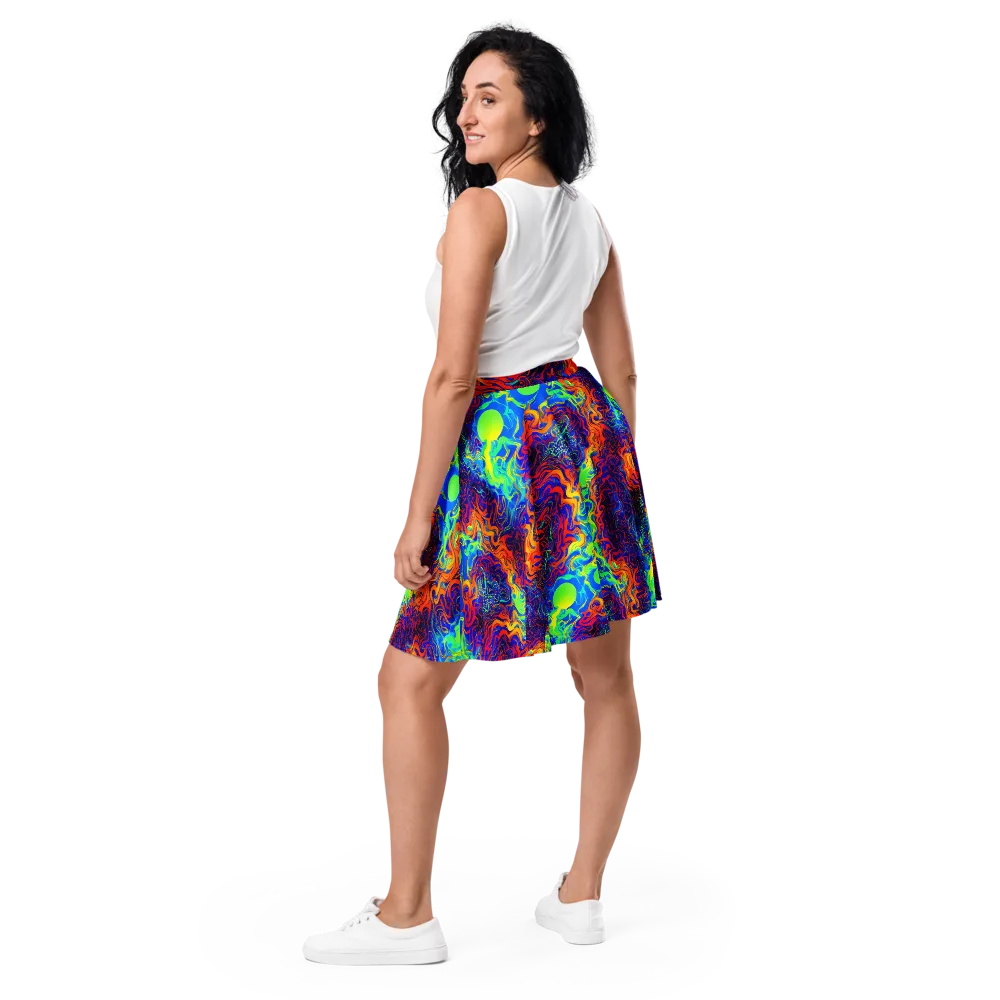 Luminous Havoc on Skater Skirt — Back