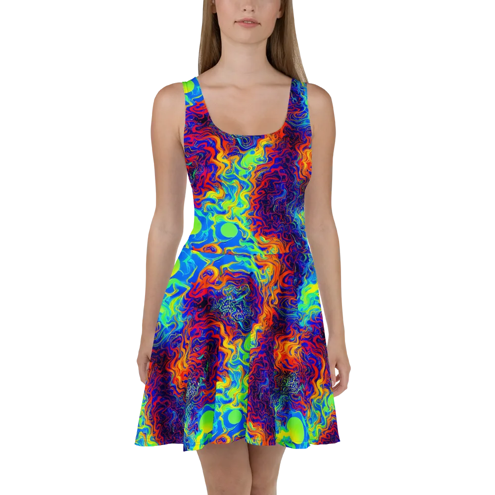 Luminous Havoc on Skater Dress — Front