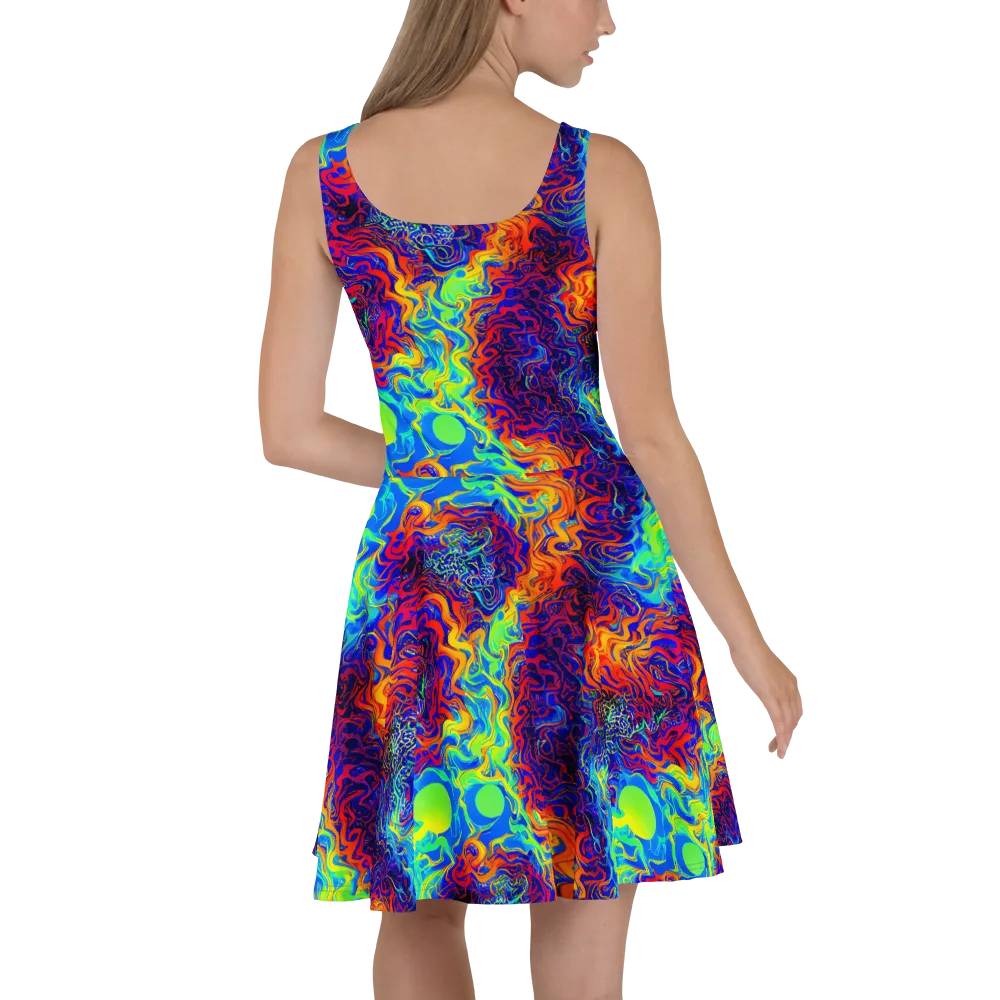 Luminous Havoc on Skater Dress — Back