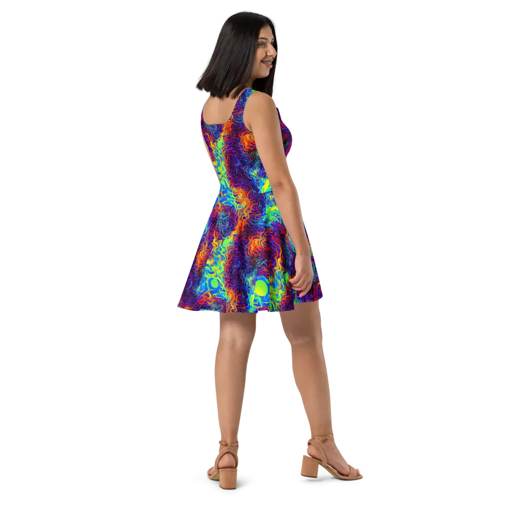 Luminous Havoc on Skater Dress — Right