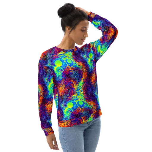 Luminous Havoc on a Sweatshirt