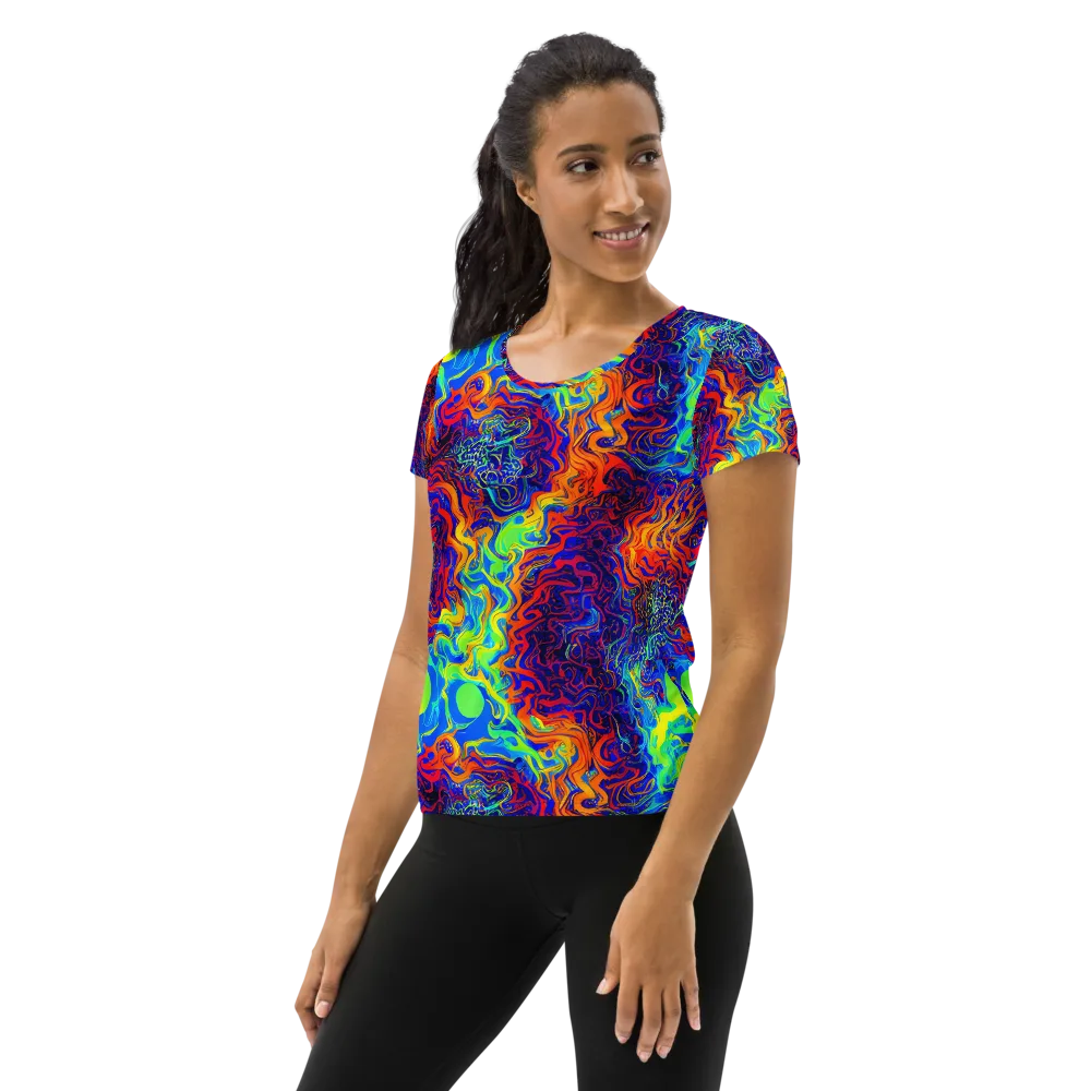 Luminous Havoc on Women's Athletic T-Shirt — Left