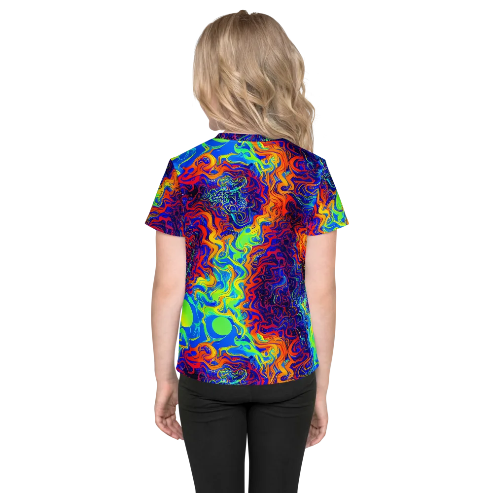 Luminous Havoc on Kids Crew Neck T-Shirt — Back