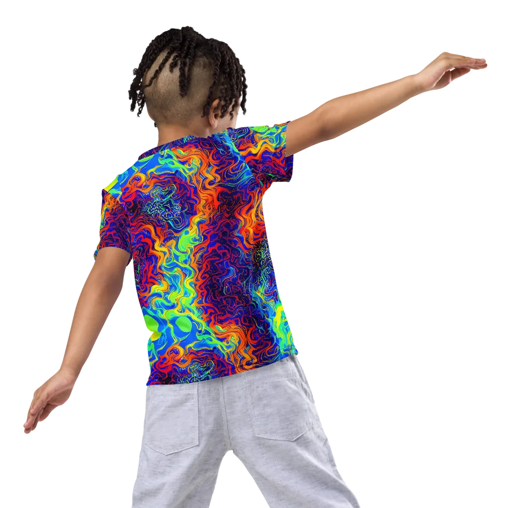 Luminous Havoc on Kids Crew Neck T-Shirt — Back