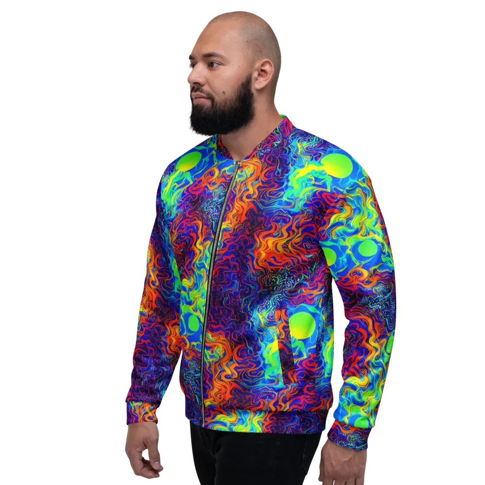 Luminous Havoc on Bomber Jacket — Left