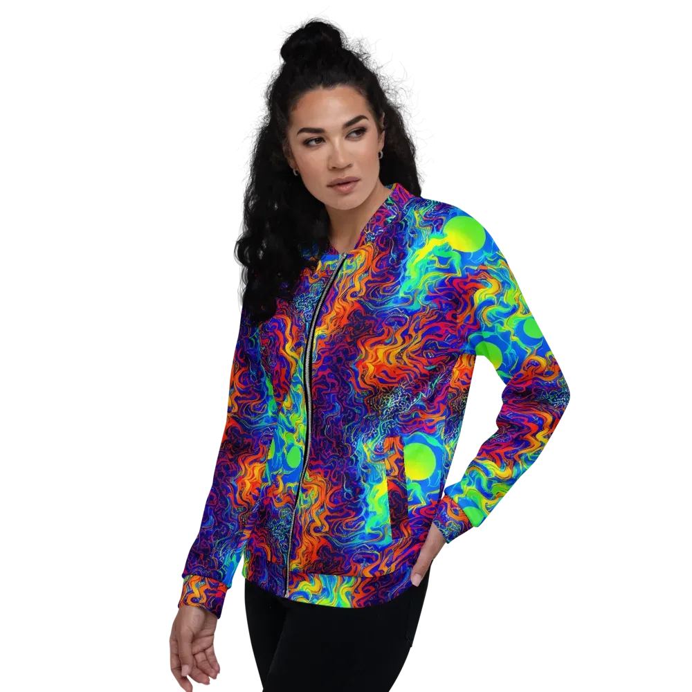 Luminous Havoc on Bomber Jacket — Left