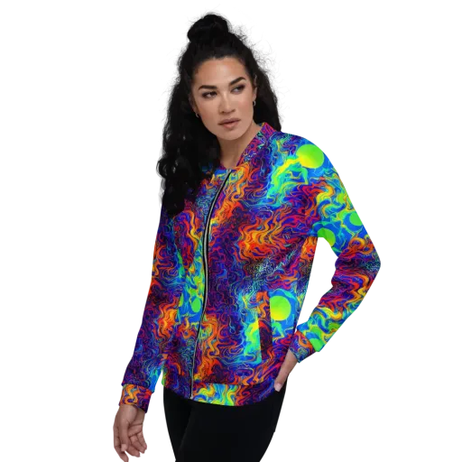 Luminous Havoc on a Bomber Jacket