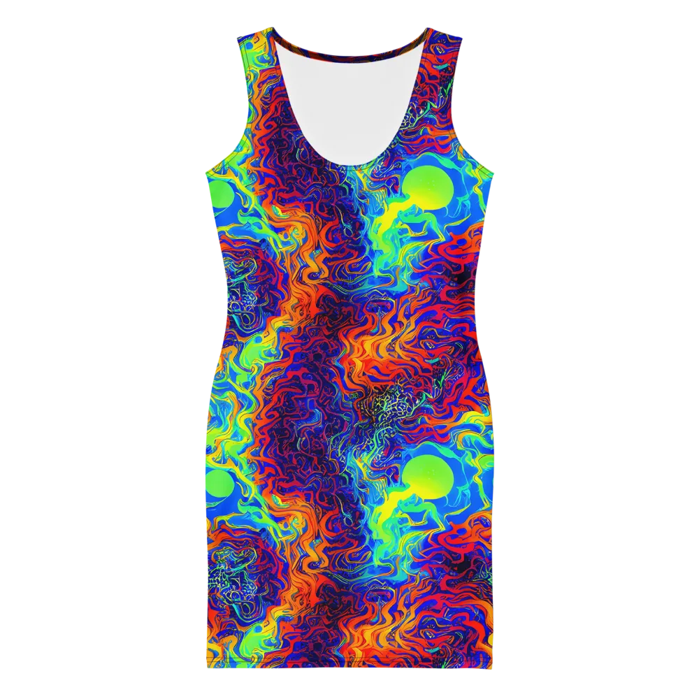 Luminous Havoc on Bodycon Dress — Front