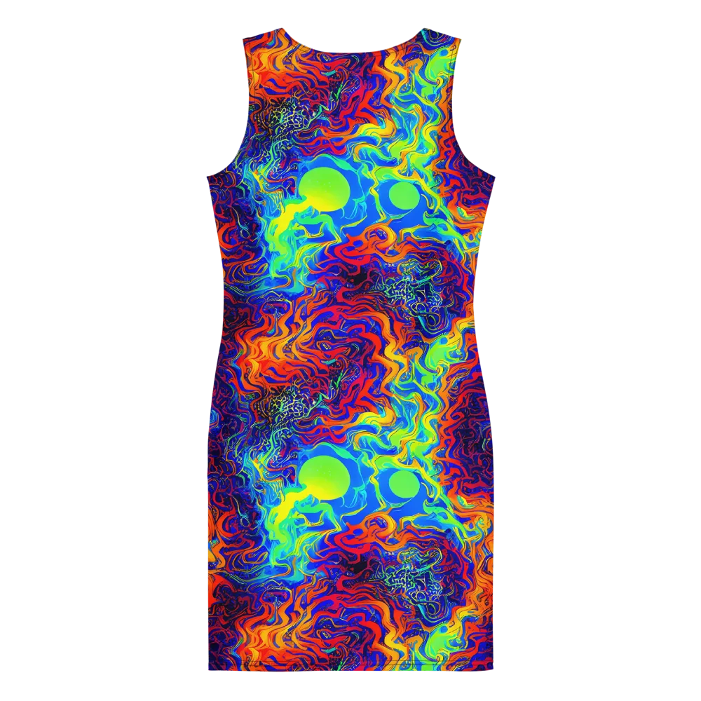 Luminous Havoc on Bodycon Dress — Back