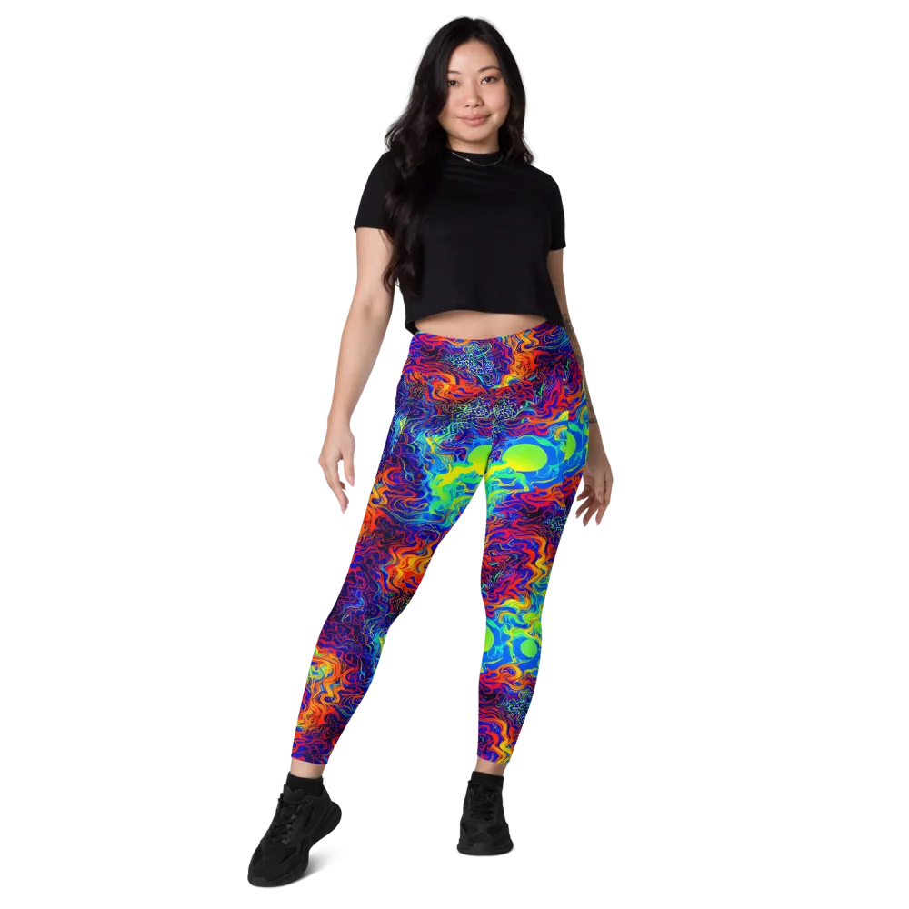 Luminous Havoc on Leggings with Pockets — Front