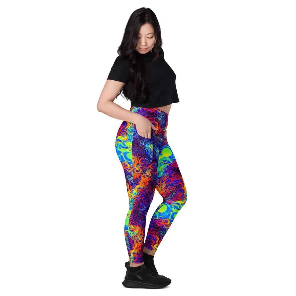 Luminous Havoc on Leggings with Pockets — Right