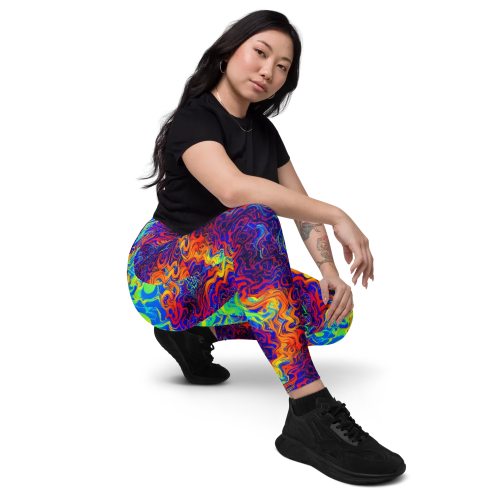 Luminous Havoc on Leggings with Pockets — Right Front