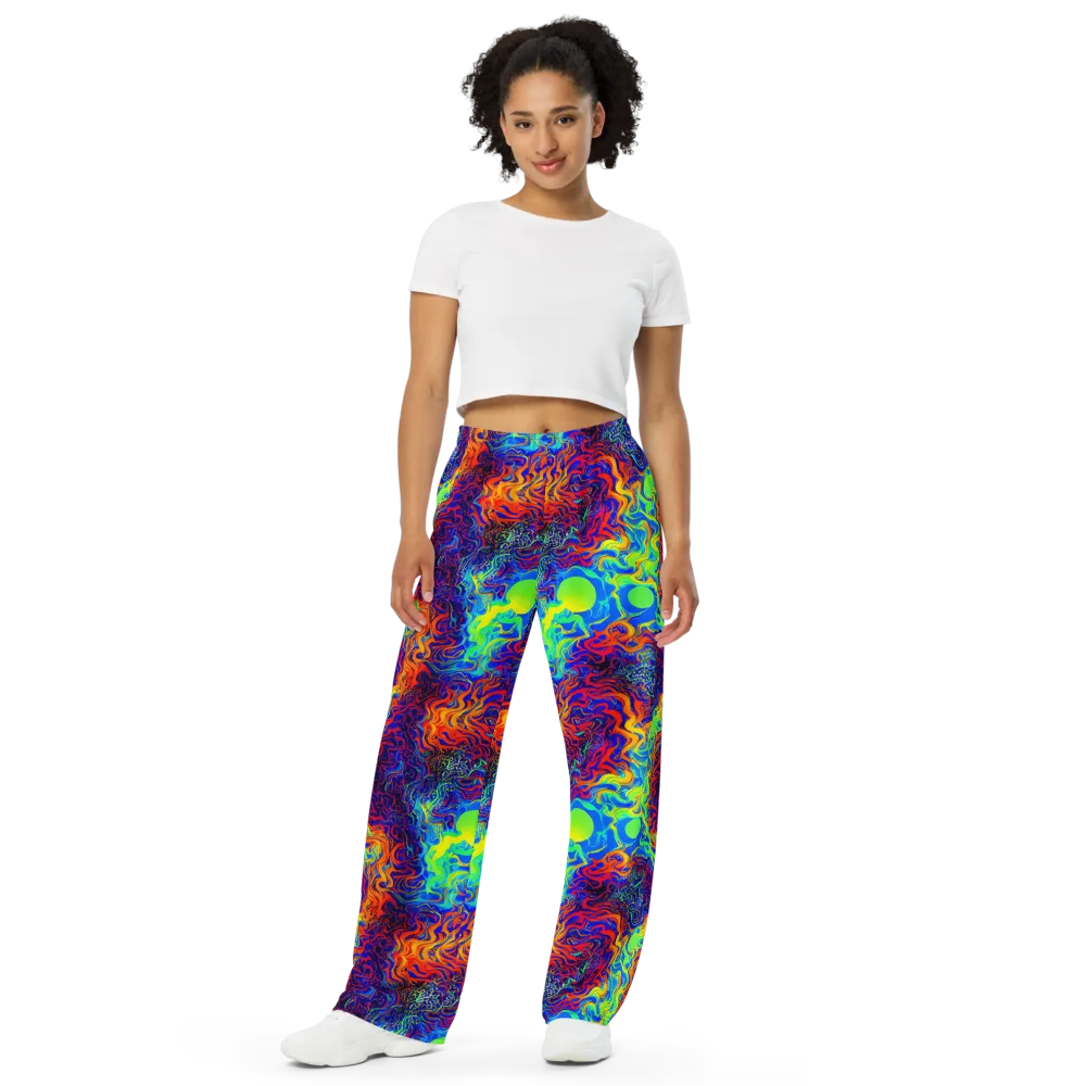 Luminous Havoc on Wide-Leg Pants — Front