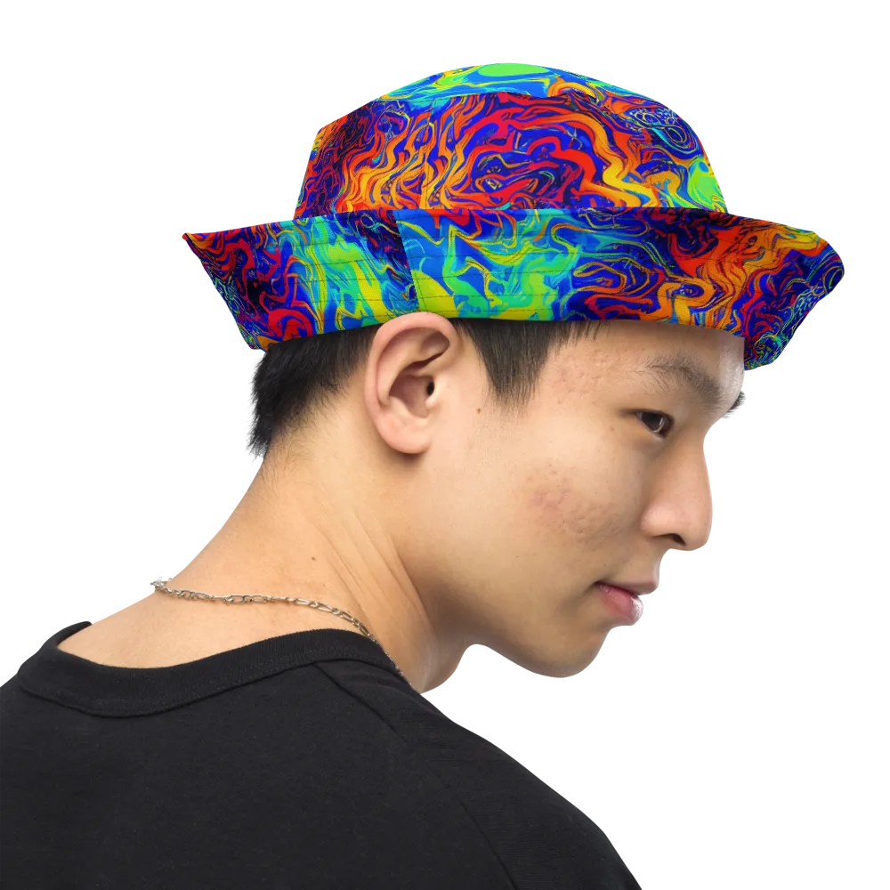 Luminous Havoc on Reversible Bucket Hat — Right Outside