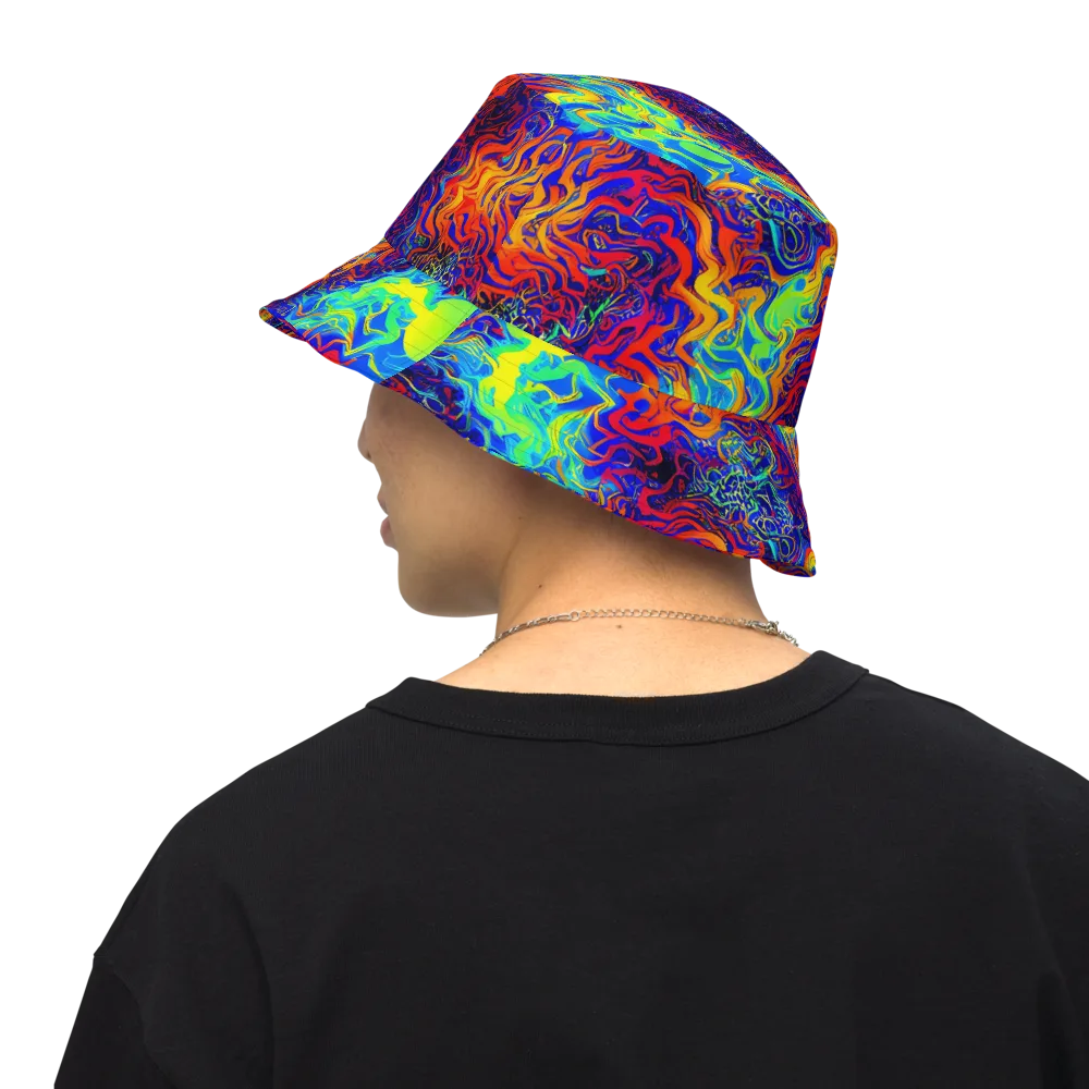 Luminous Havoc on Reversible Bucket Hat — Back Inside