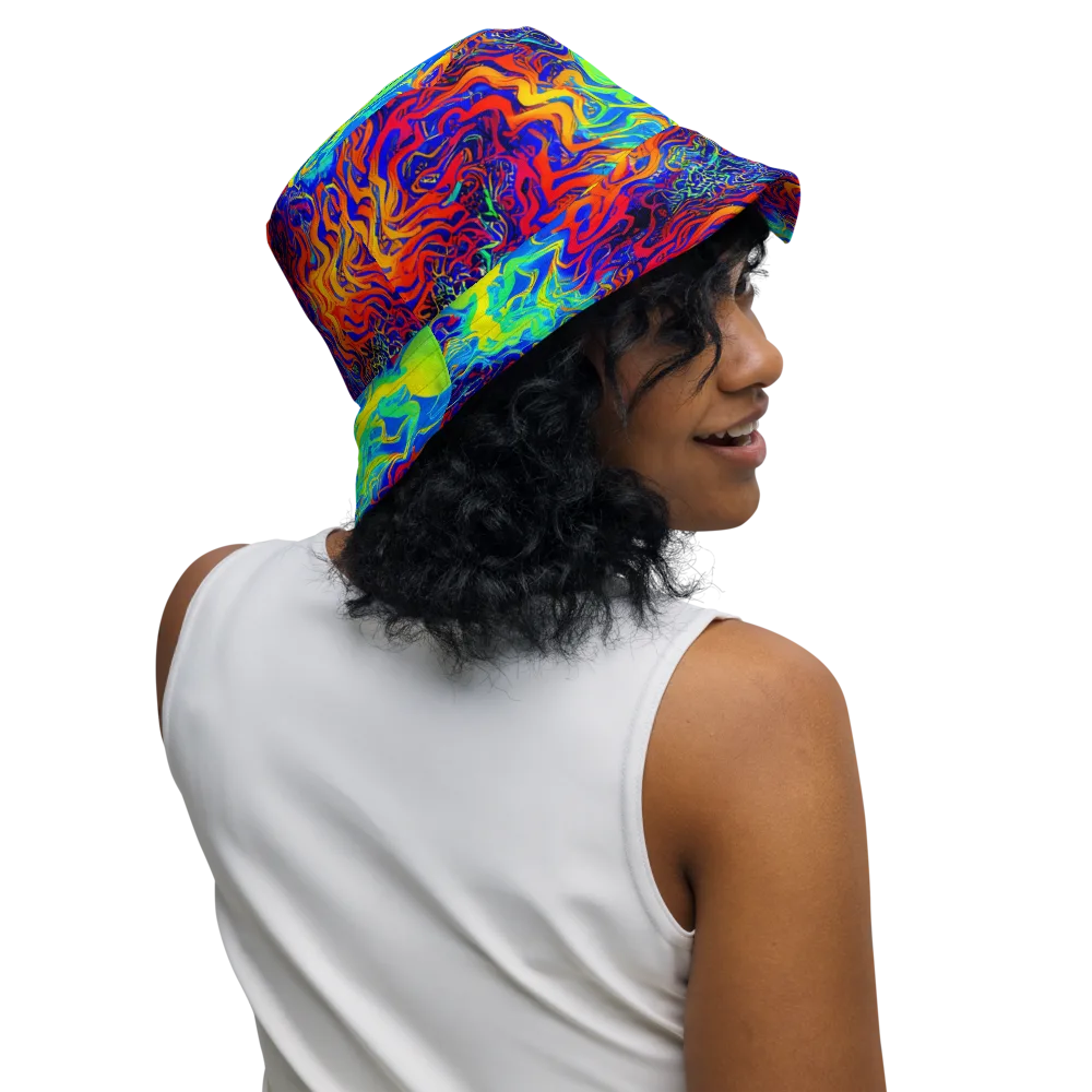 Luminous Havoc on Reversible Bucket Hat — Right Outside