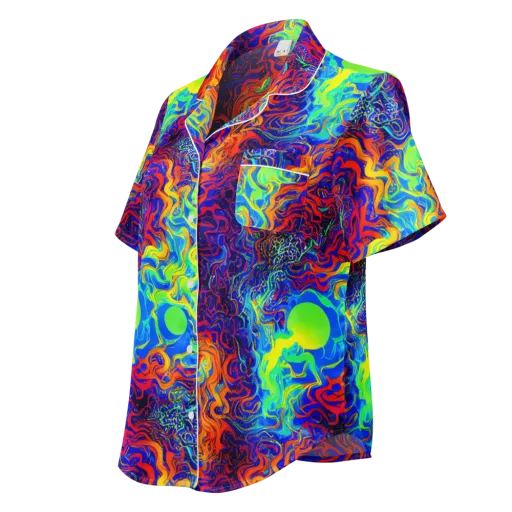 Luminous Havoc on a Women's Short Sleeve Pajama Top
