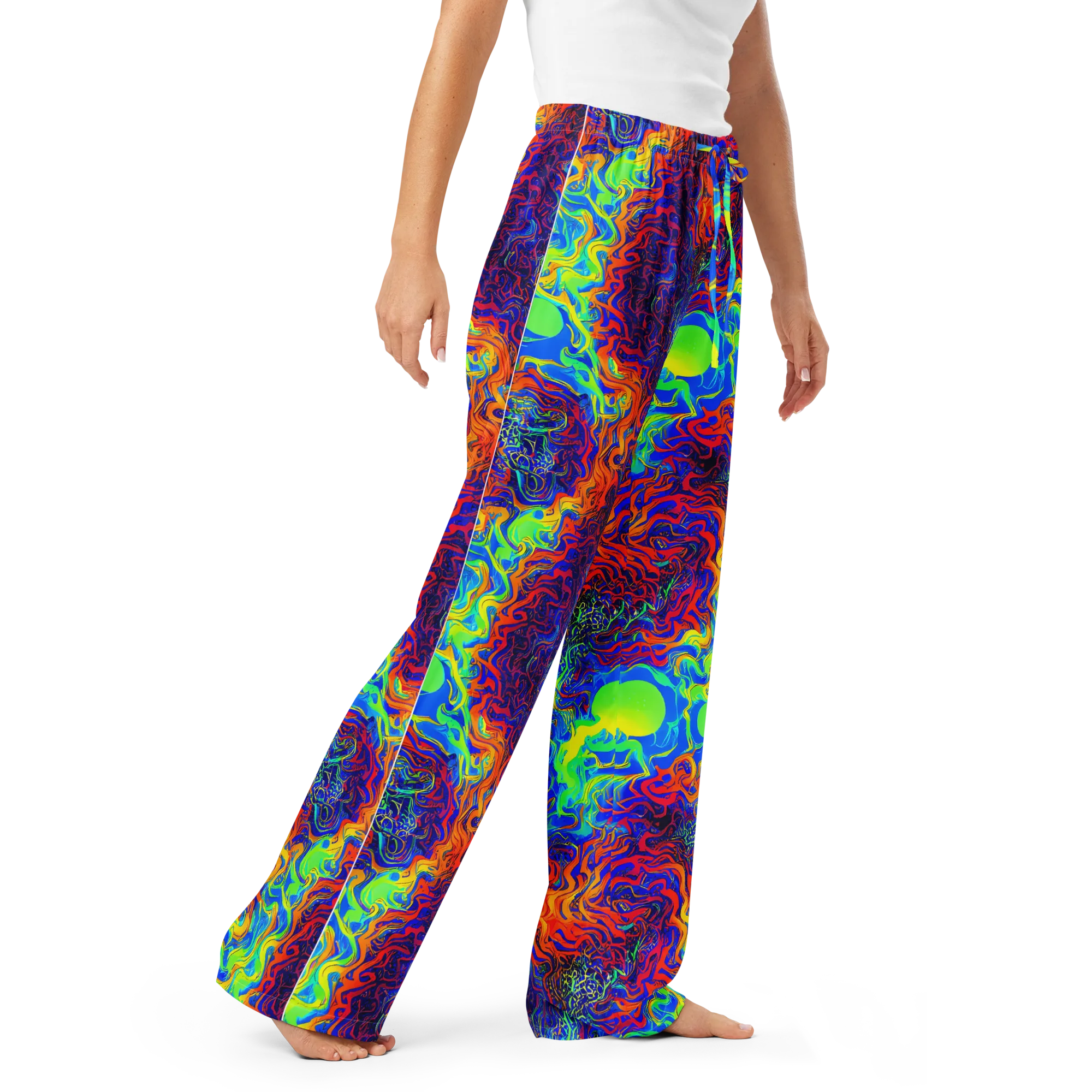 Luminous Havoc on Women's Pajama Pants — Right Front