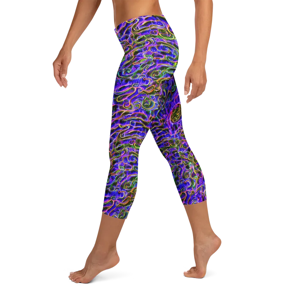 Prismatic Coil on Capri Leggings — Left