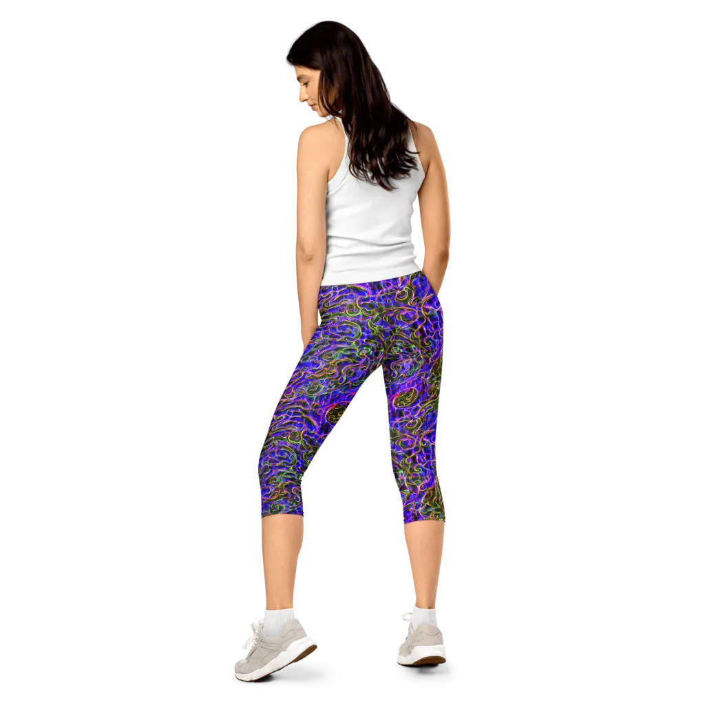 Prismatic Coil on Capri Leggings — Back