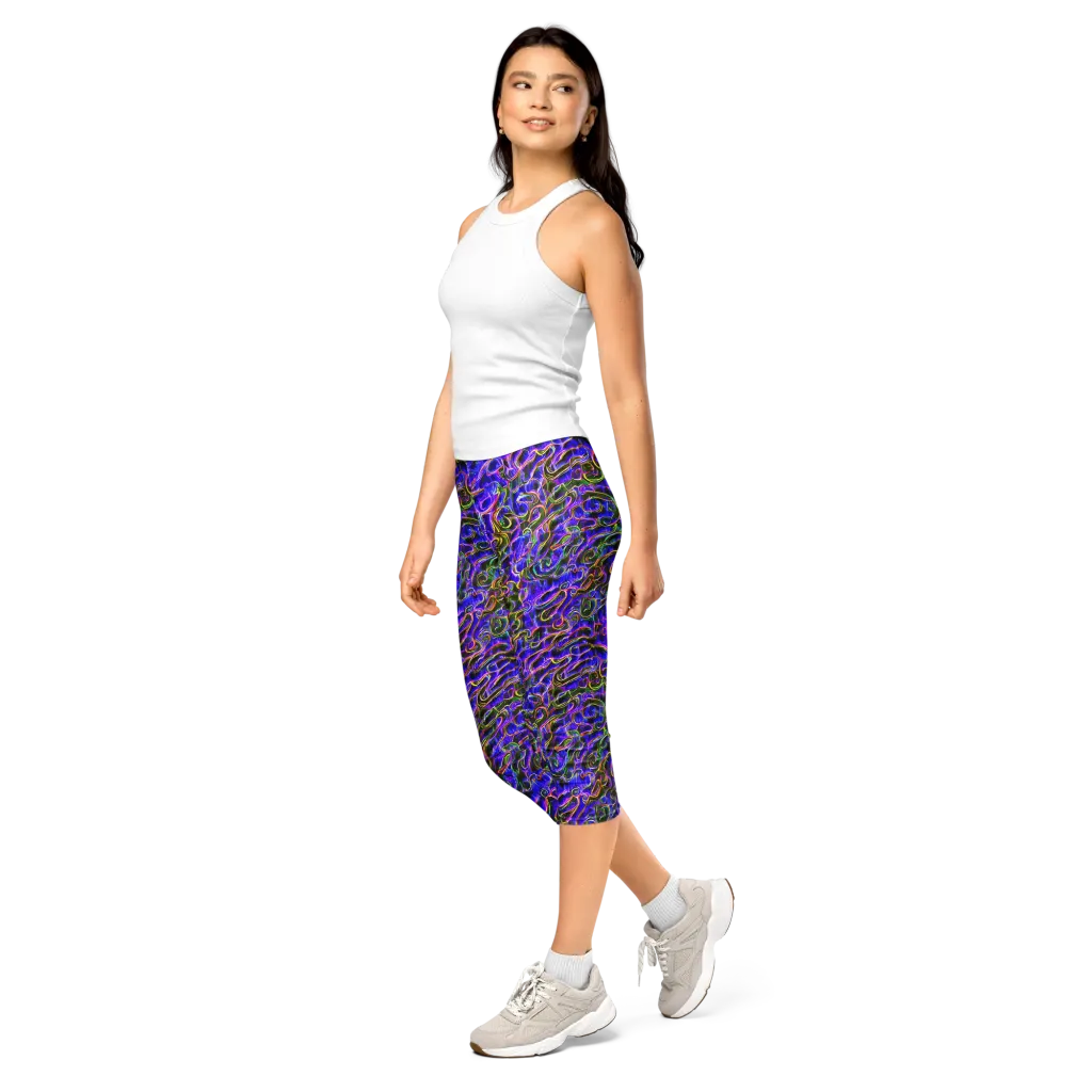 Prismatic Coil on Capri Leggings — Left Front