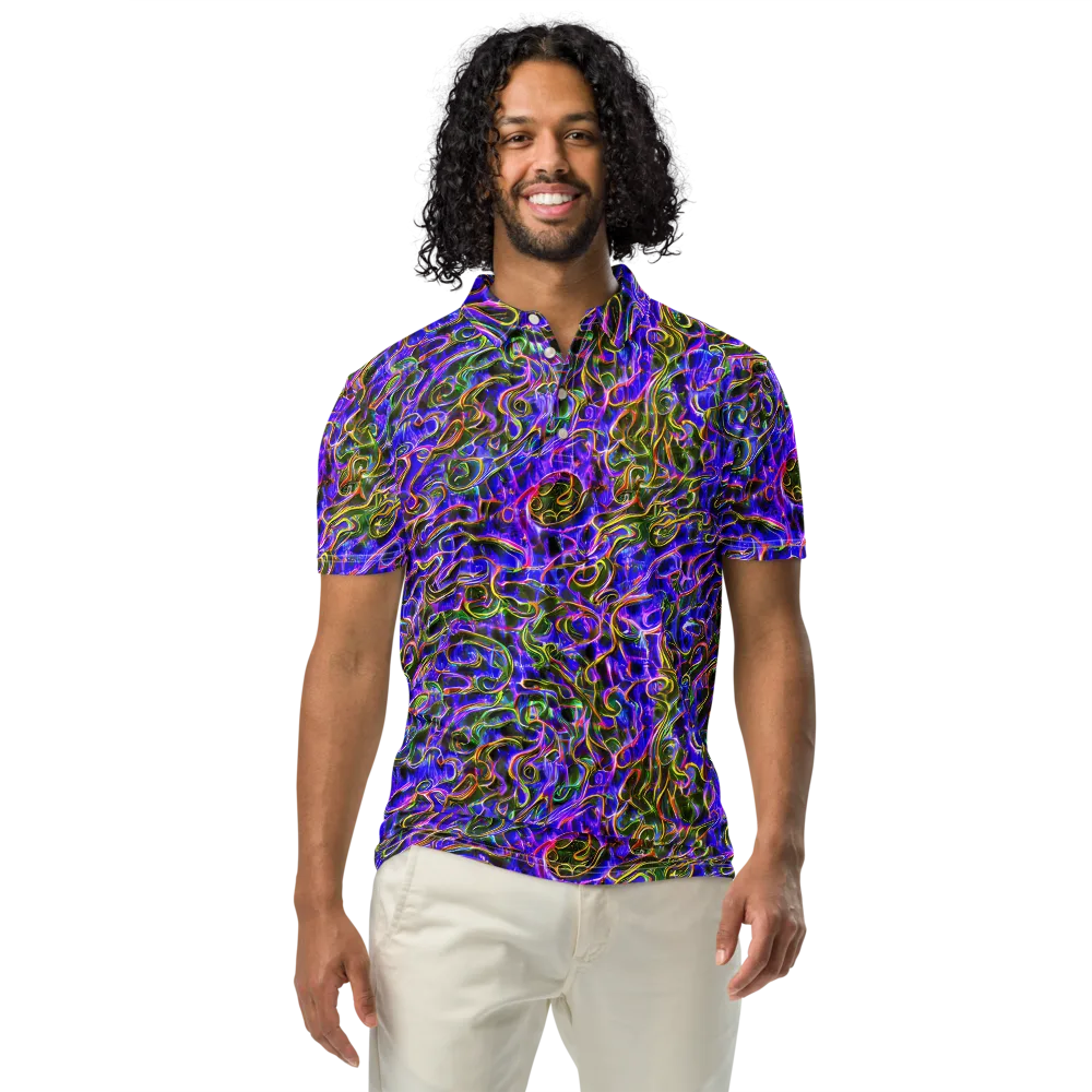 Prismatic Coil on Men's Slim Fit Polo Shirt — Front