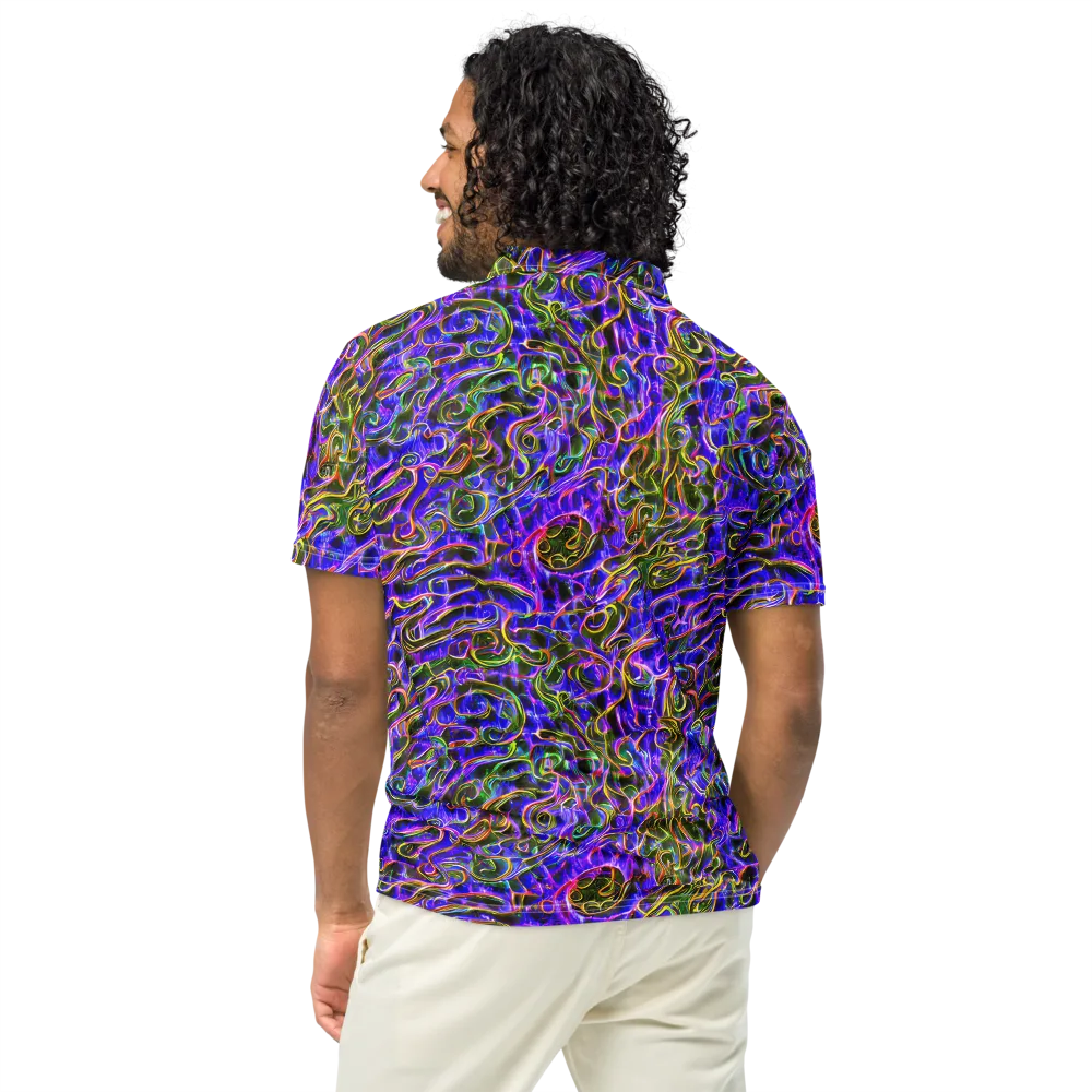 Prismatic Coil on Men's Slim Fit Polo Shirt — Back