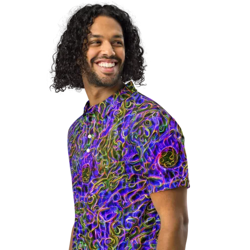 Prismatic Coil on a Men's Slim Fit Polo Shirt
