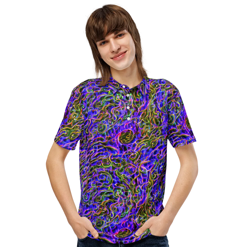 Prismatic Coil on Men's Slim Fit Polo Shirt — Front