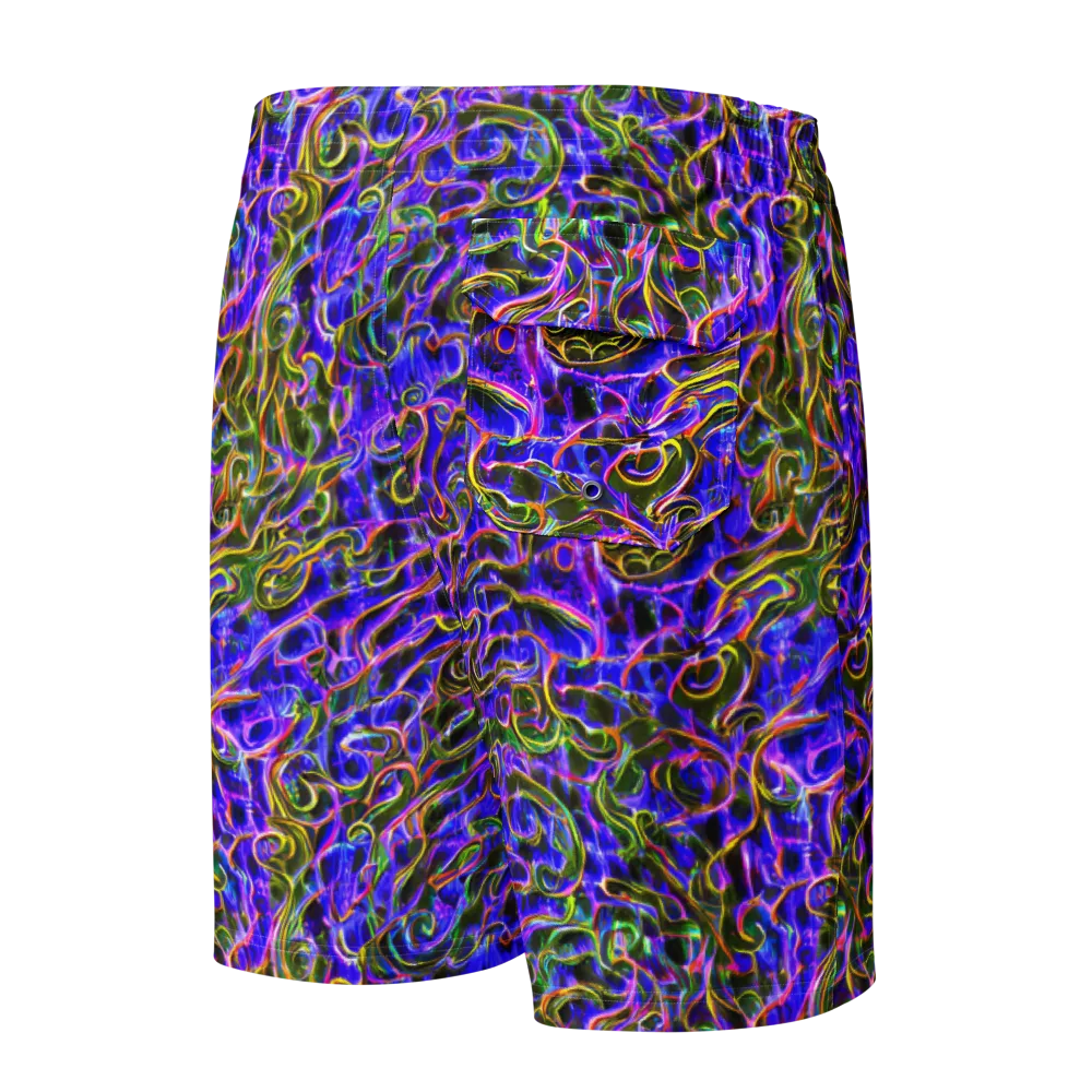 Prismatic Coil on Men's Board Shorts — Back