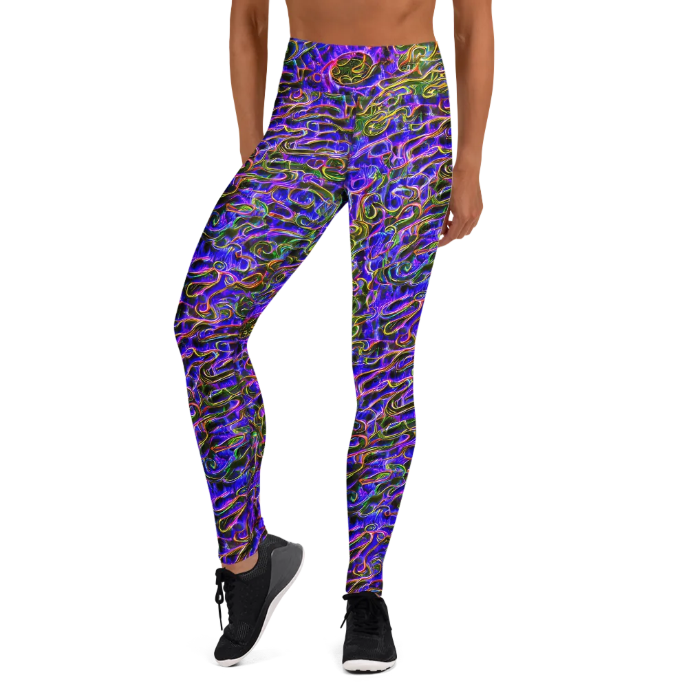 Prismatic Coil on Yoga Leggings — Front