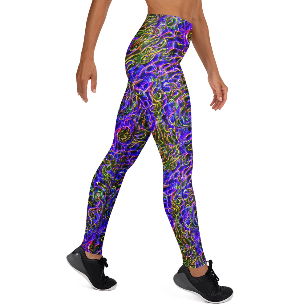 Prismatic Coil on Yoga Leggings — Right
