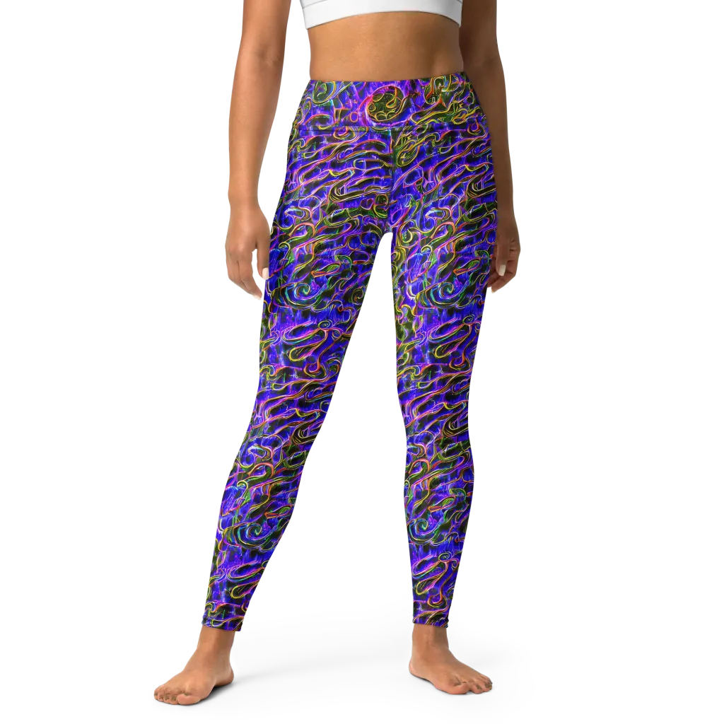 Prismatic Coil on Yoga Leggings — Front