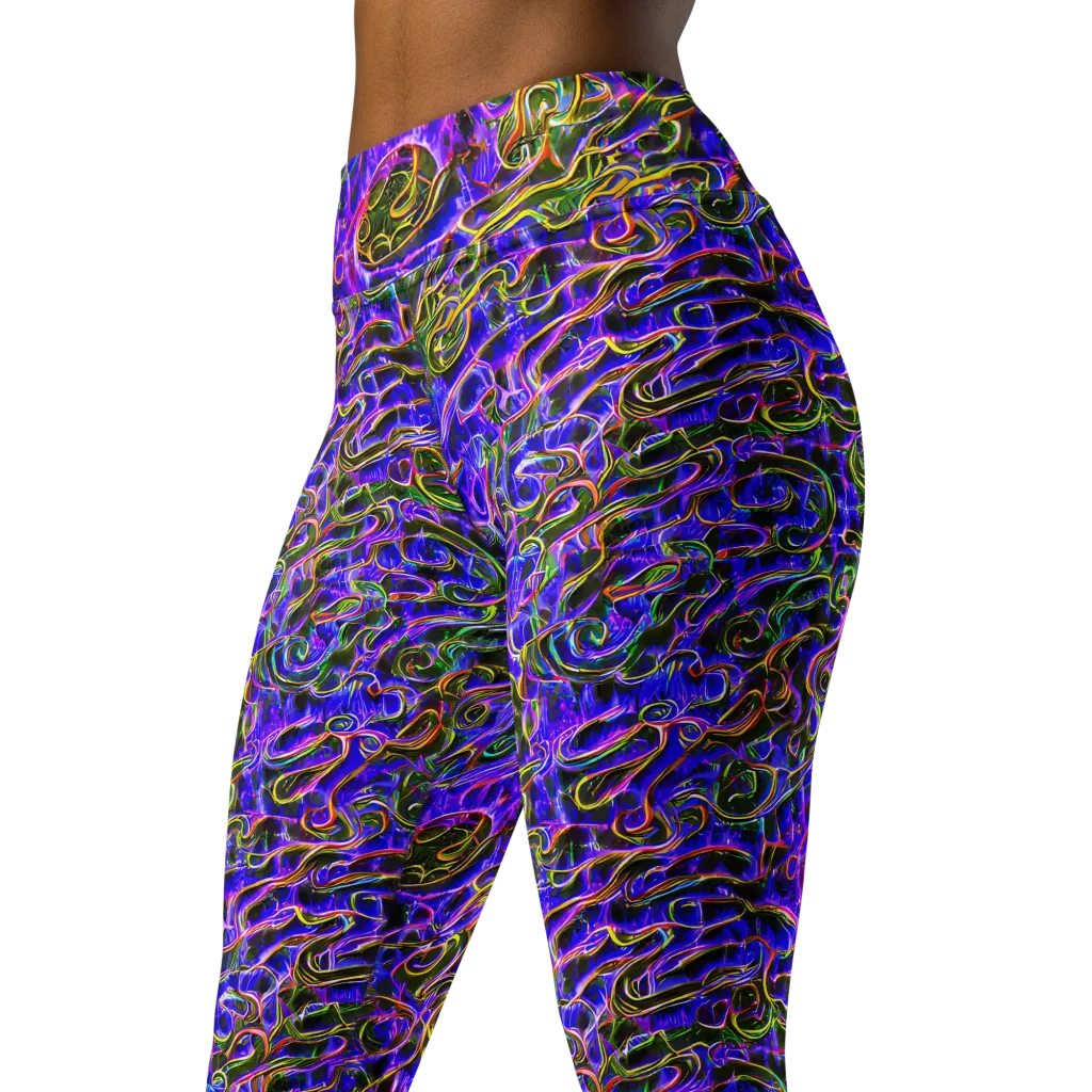 Prismatic Coil on Yoga Leggings — Left Front