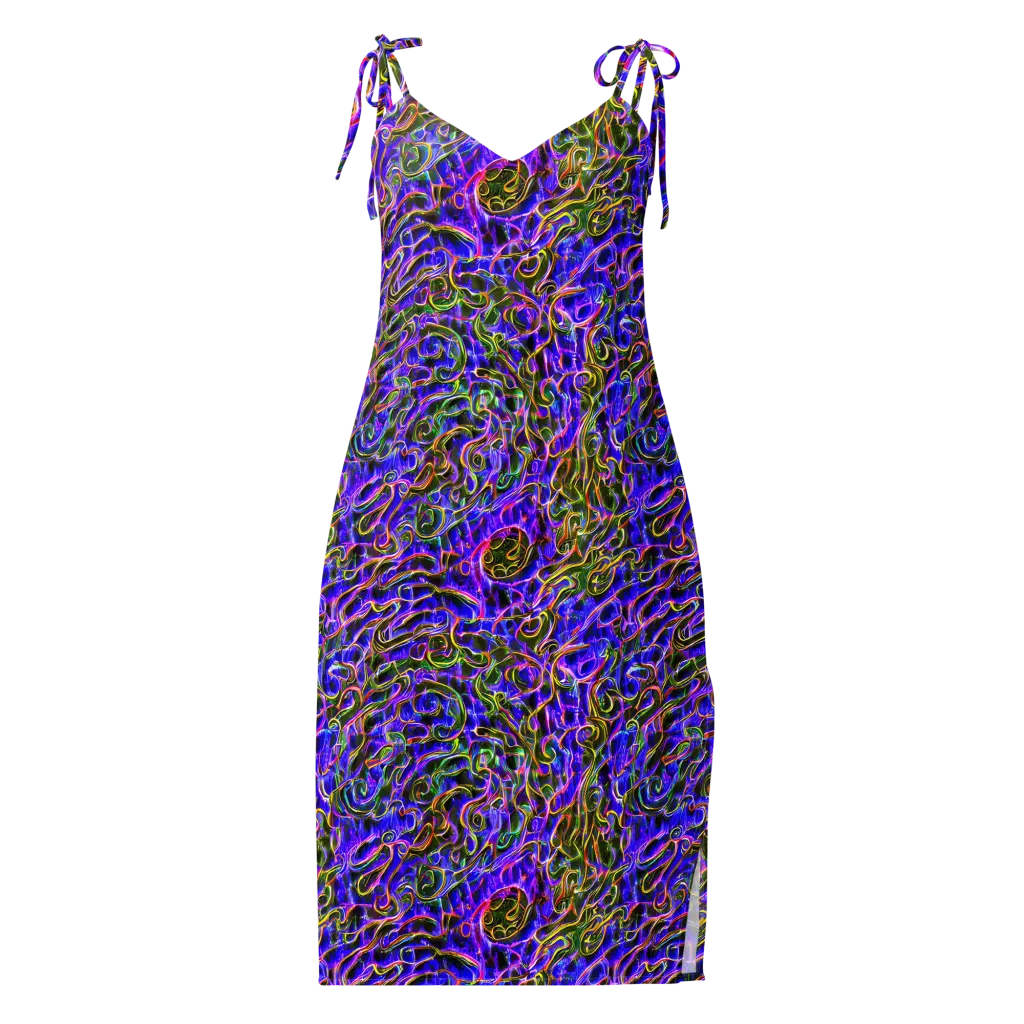 Prismatic Coil on Slip Dress — Front