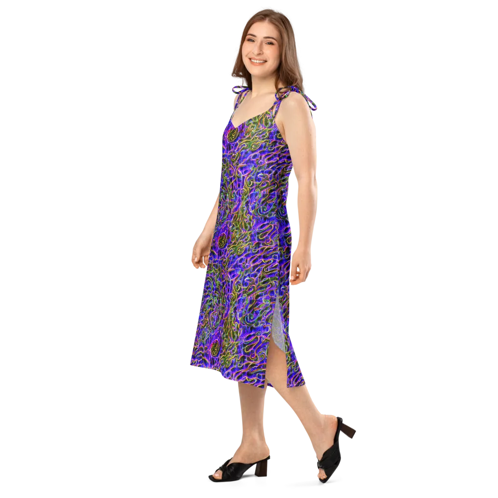 Prismatic Coil on Slip Dress — Left Front