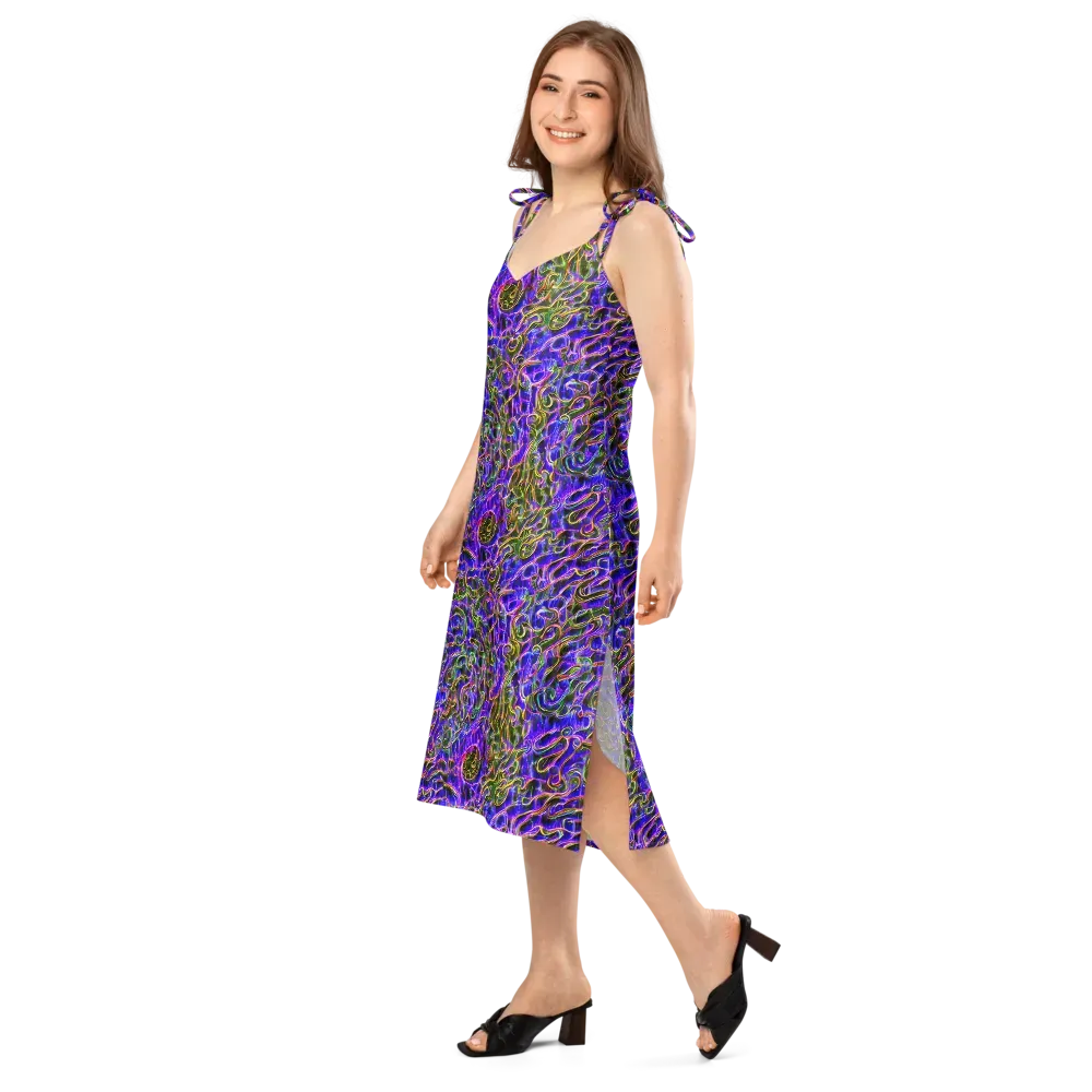 Prismatic Coil on Slip Dress — Left Front