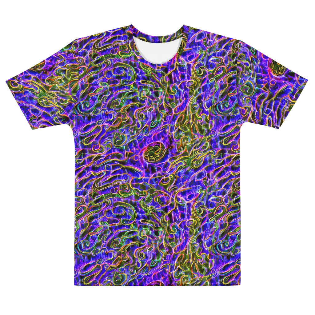 Prismatic Coil on Men's Cotton Crew Neck T-Shirt — Front