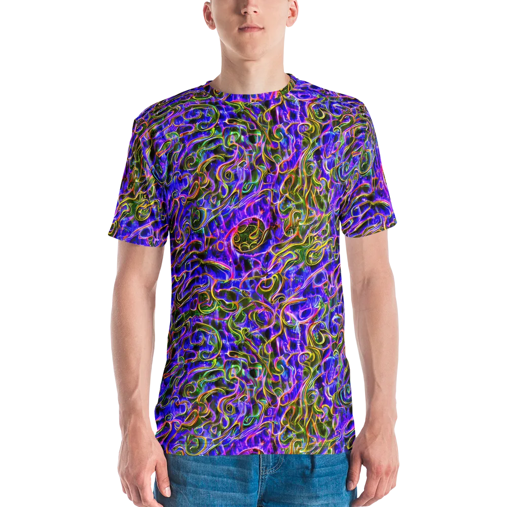 Prismatic Coil on Men's Crew Neck T-Shirt — Front