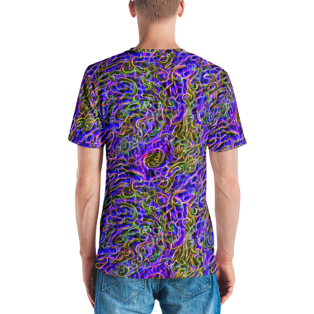 Prismatic Coil on Men's Crew Neck T-Shirt — Back