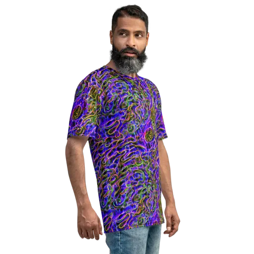 Prismatic Coil on a Men's Crew Neck T-Shirt