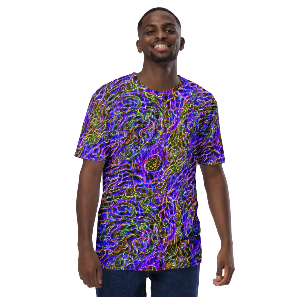 Prismatic Coil on Men's Crew Neck T-Shirt — Front