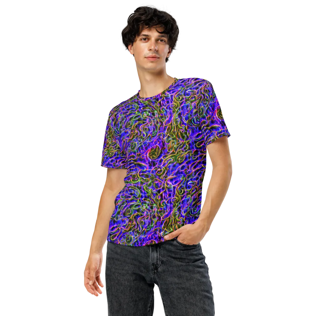 Prismatic Coil on Men's Crew Neck T-Shirt — Front