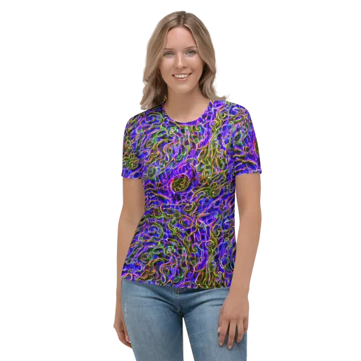 Prismatic Coil on a Women's Crew Neck T-Shirt