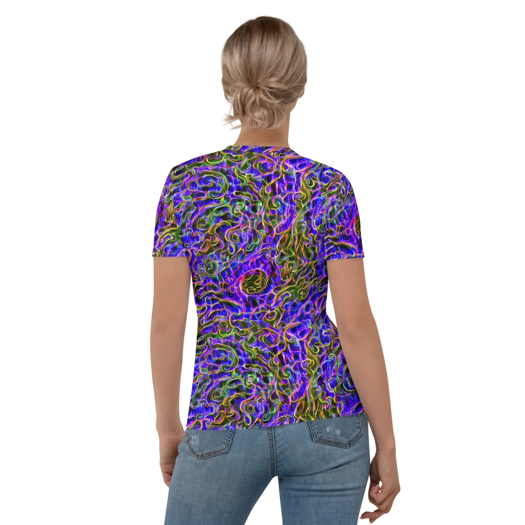 Prismatic Coil on Women's Crew Neck T-Shirt — Back