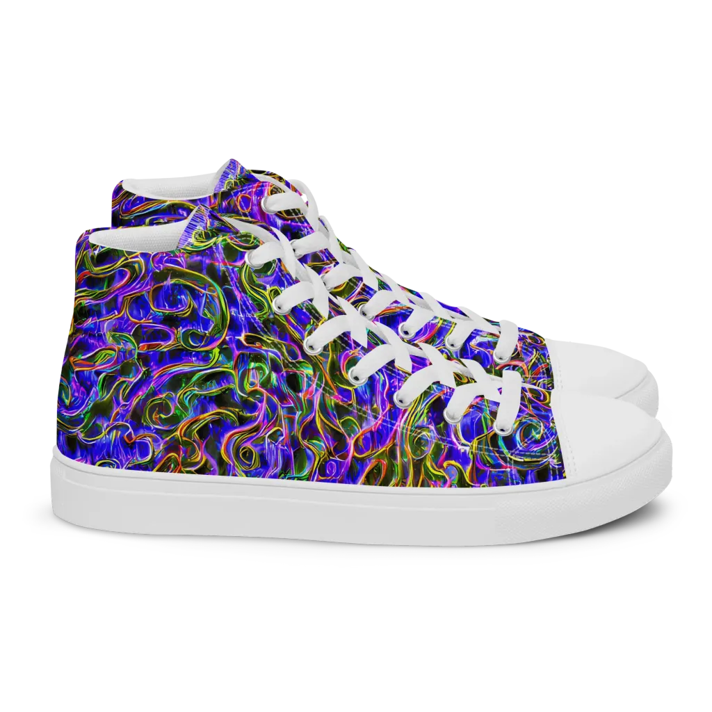Prismatic Coil on Women's High Top Canvas Shoes — Right
