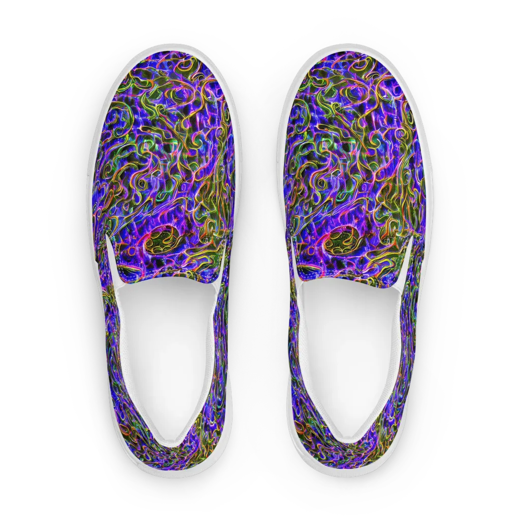 Prismatic Coil on Men's Slip-On Canvas Shoes — Front