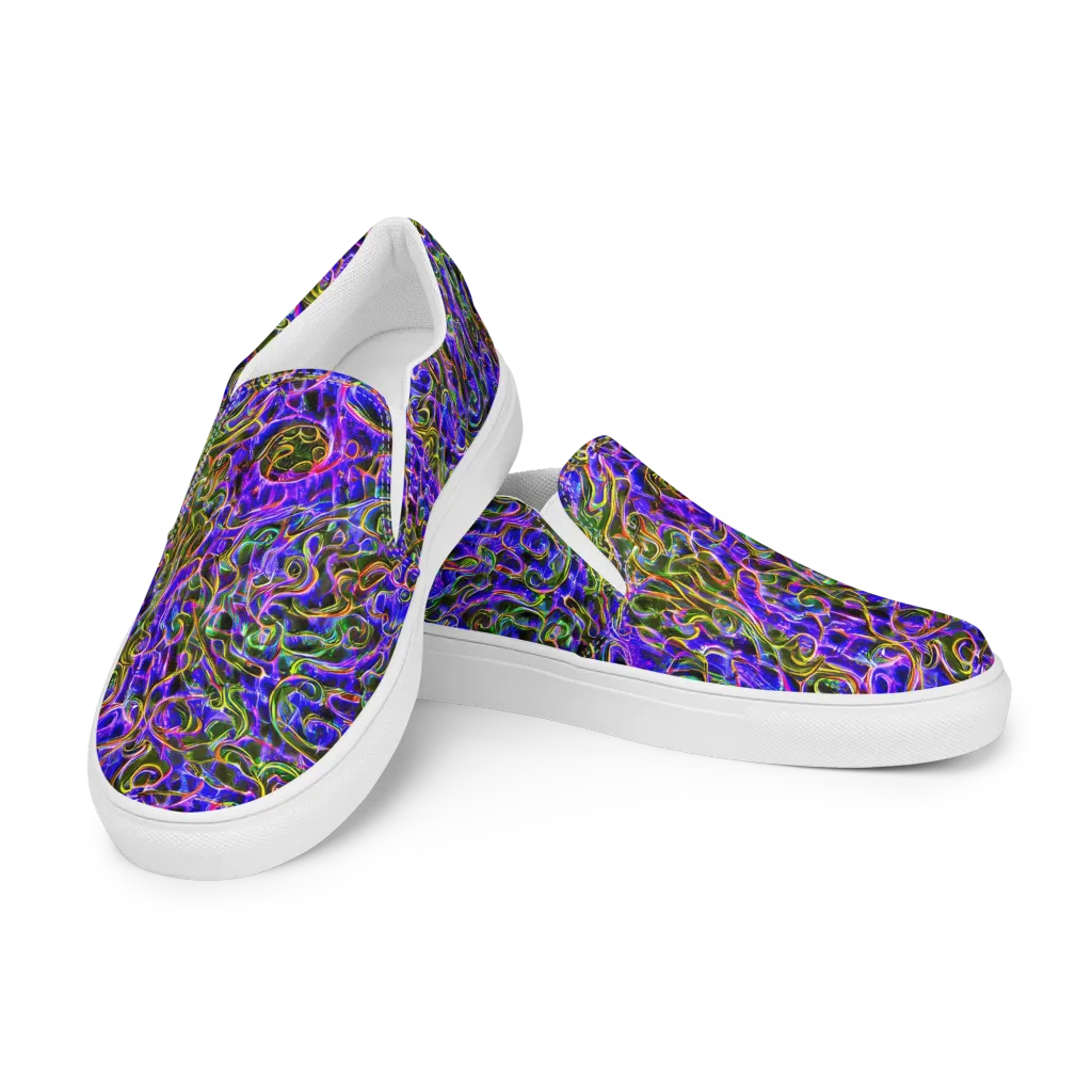 Prismatic Coil on Men's Slip-On Canvas Shoes — Left Front