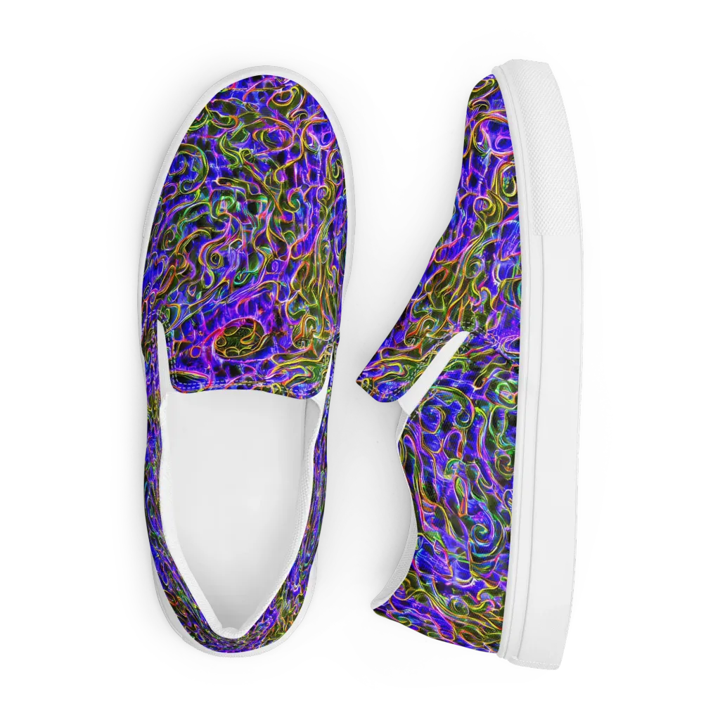 Prismatic Coil on Men's Slip-On Canvas Shoes — Front